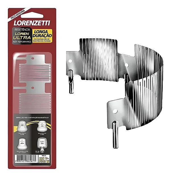RESISTENCIA LORENZETTI MAXI DUCHA/BELLO BANHO ULTRA 3T 220/5500 65A 392049