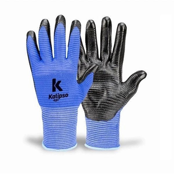 LUVA MÃO IMBAT KALIPSO ANTI-CORTE 9CM GRANDE PAR AZUL PRETO 902926