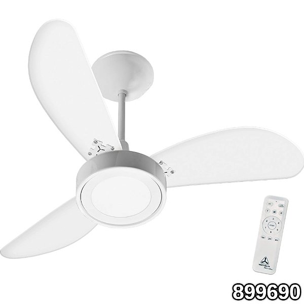 VENTILADOR DE TETO COM LED 3 PÁS BRANCO BIVOLT 54-3309 VENTIDELTA 899690