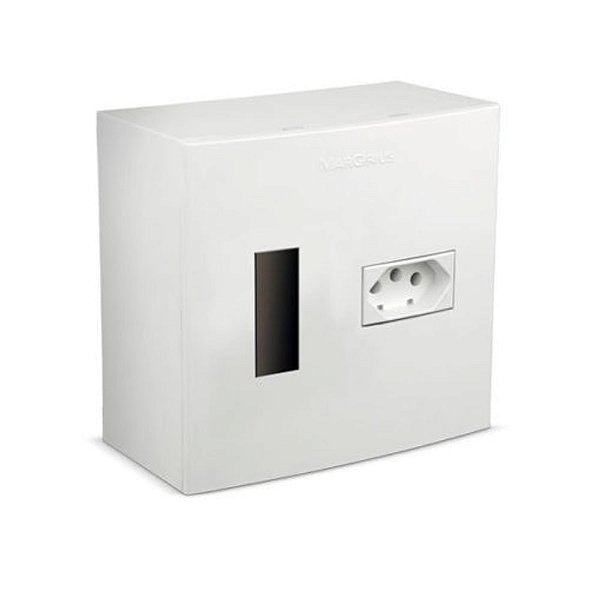 CAIXA SLIM CP1-01 1 TOMADA DISJUNTOR 15680 MARGIRIUS 443654