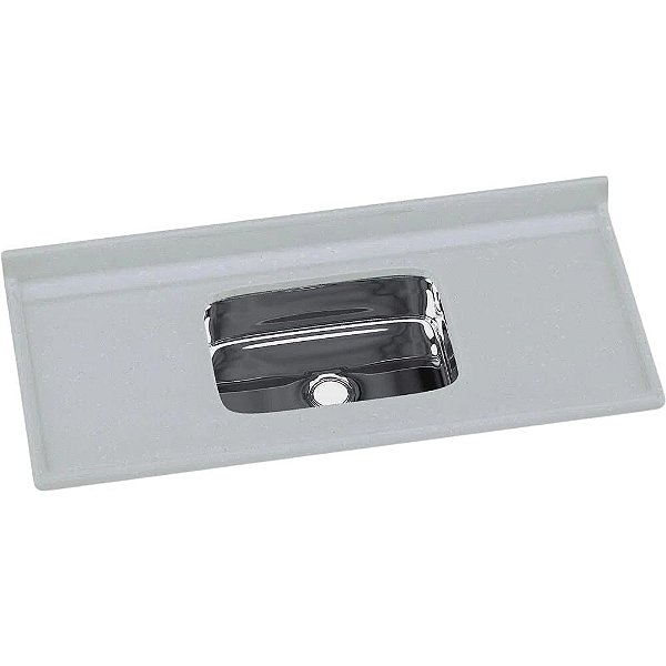 PIA GRANITADA 1,20M CUBA INOX CINZA 562207 AJ RORATO 731315