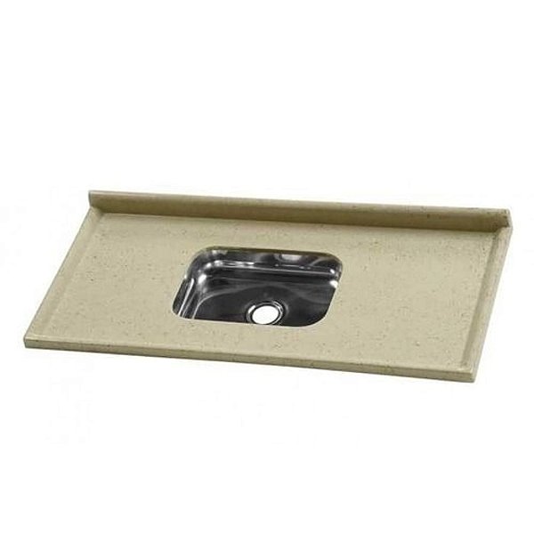 PIA GRANITADA 1,20M CUBA INOX TRAVERTINO 562214 AJ RORATO 731331