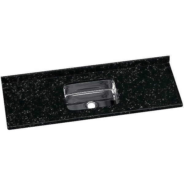 PIA GRANITADA 1,50M CUBA INOX PRETO 562408 AJ RORATO 731358
