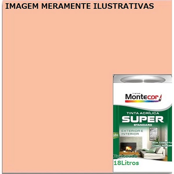 LÁTEX SUPER 18 LITROS PÊSSEGO 0072L MONTECOR TINTAS 342840