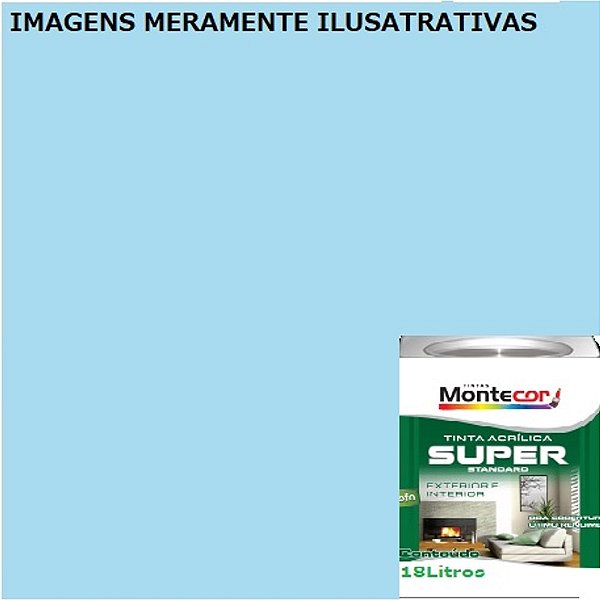 LÁTEX SUPER 18 LITROS AZUL CARIBE 183 L MONTECOR TINTAS 342890