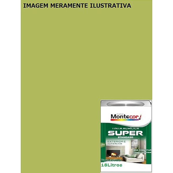LÁTEX SUPER 18 LITROS VERDE LIMÃO 79L MONTECOR TINTAS 342947