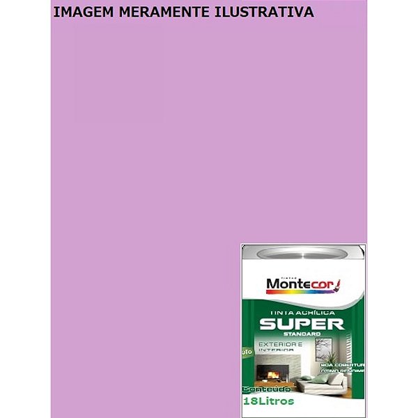 LÁTEX SUPER 18 LITROS VIOLETA 172L MONTECOR TINTAS 342963
