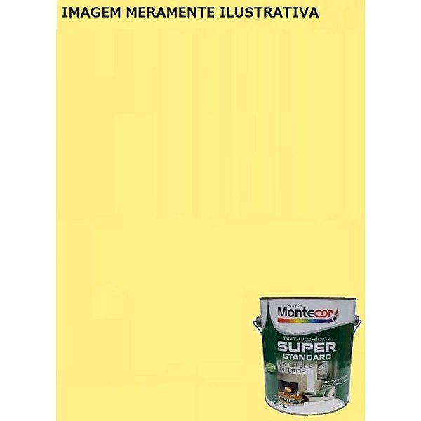 LÁTEX SUPER 3,6 LITROS AMARELO CANÁRIO 0056G MONTECOR TINTAS 343030