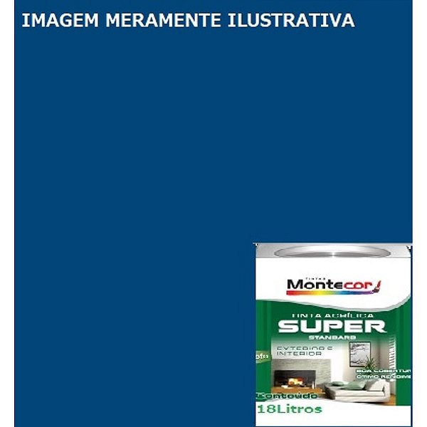 LÁTEX SUPER 18 LITROS AZUL PROFUNDO 61L MONTECOR TINTAS 359190