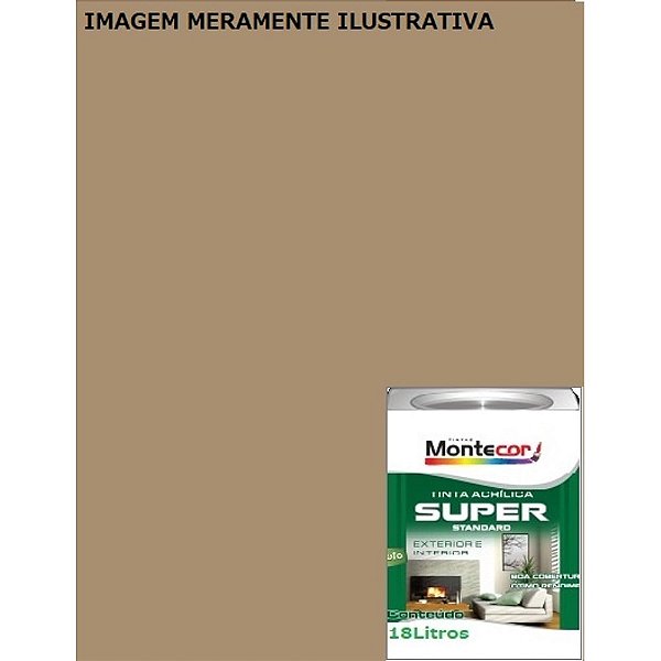 LÁTEX SUPER 18 LITROS CAMURÇA 64L MONTECOR TINTAS 428736