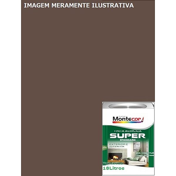 LÁTEX SUPER 18 LITROS MARROM 228L MONTECOR TINTAS 530042