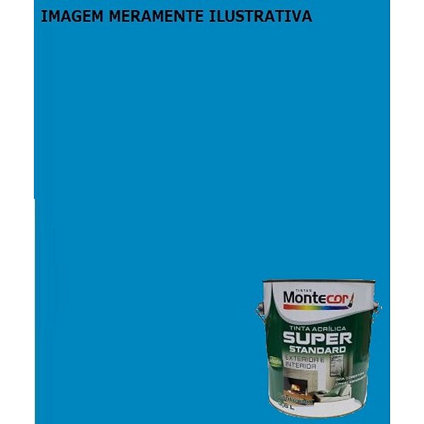 LÁTEX SUPER 3,6 LITROS AZUL TURQUESA 0227G MONTECOR TINTAS 552097