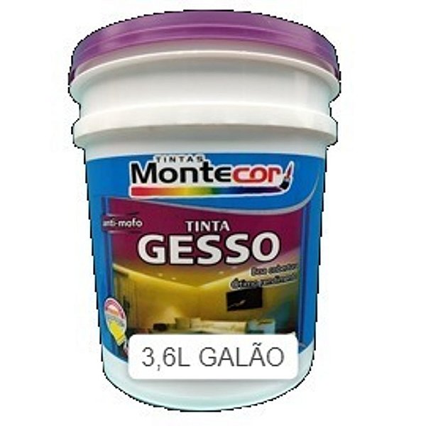 TINTA GESSO 3,6 LITROS ACRÍLICA 214G MONTECOR TINTAS 585513