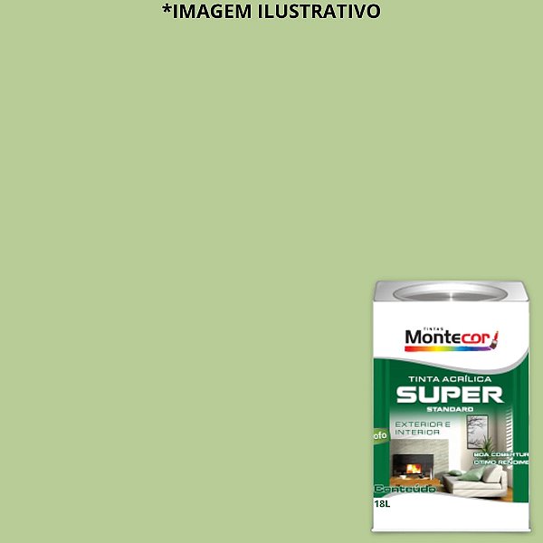 LÁTEX SUPER 18 LITROS VERDE LIMA 0238L MONTECOR TINTAS 760714