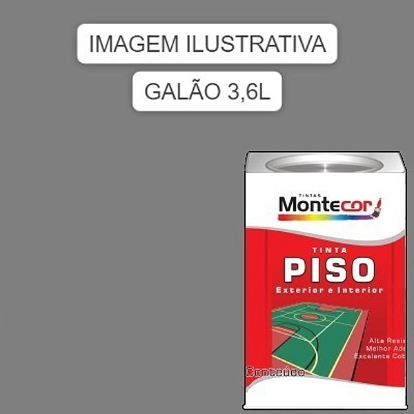 LÁTEX PISO 3,6 LITROS CINZA 0018G MONTECOR TINTAS 350044