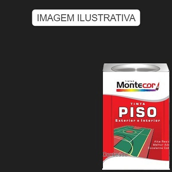 LÁTEX PISO 18 LITROS PRETO FACHADA 0021L MONTECOR TINTAS 604569