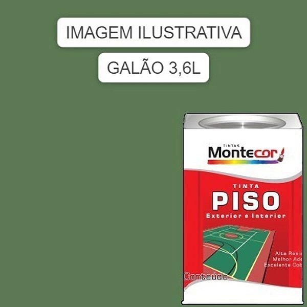 LÁTEX PISO 3,6 LITROS VERDE 0022G MONTECOR TINTAS 350010