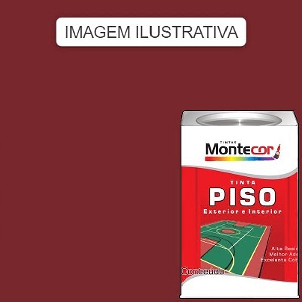 LÁTEX PISO 18 LITROS VERMELHO 0023L MONTECOR TINTAS 347272