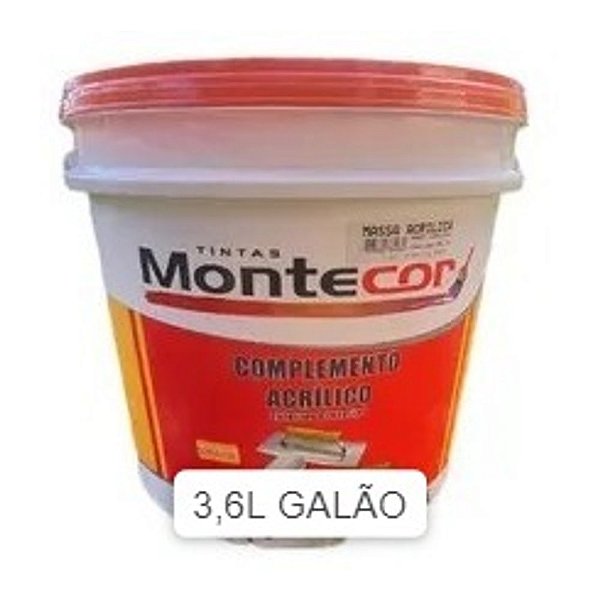 MASSA CORRIDA ACRÍLICA 3,6GL 0026BAL3.6 MONTECOR TINTAS 343781