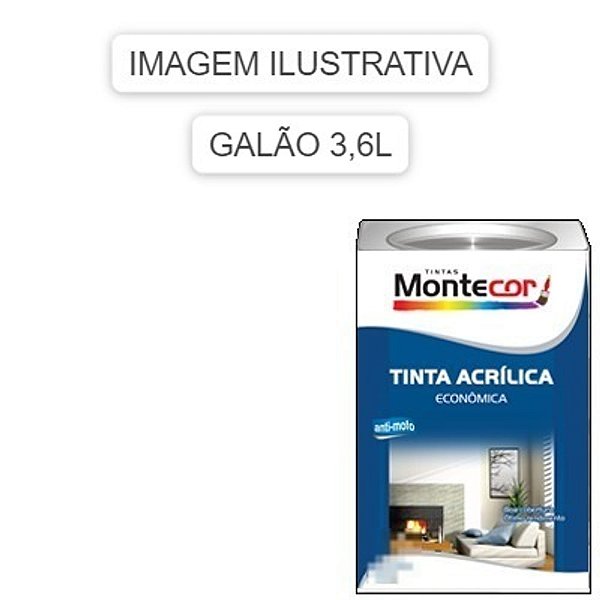 LÁTEX ECONÔMICA 3,6 LITROS BRANCO 0044G MONTECOR TINTAS 366544