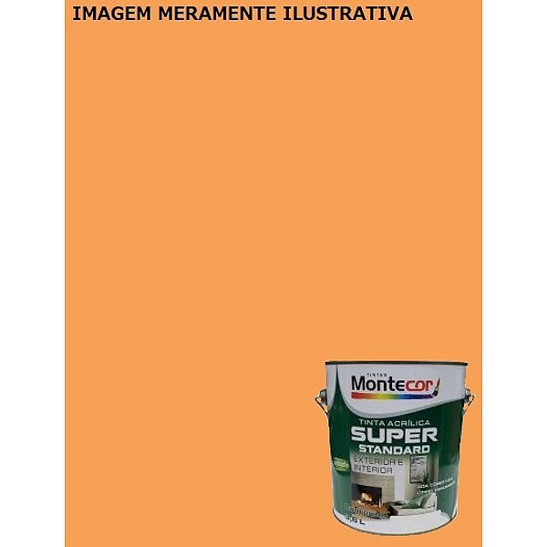 LÁTEX SUPER 3,6 LITROS LARANJA CIT FL 0068G MONTECOR TINTAS 343145