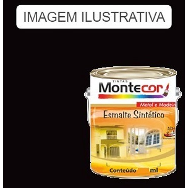 ESMALTE SINTÉTICO 1/4 PRETO FOSCO 143Q MONTECOR TINTAS 695246