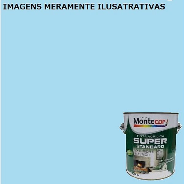 LÁTEX SUPER 3,6 LITROS AZUL CARIBE 0183 G MONTECOR TINTAS 343072