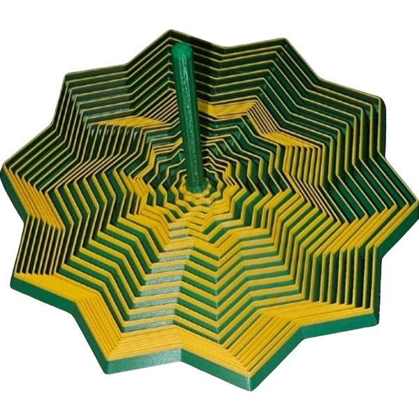 SENSORIAL ESTRELA 16CM VERDE AMARELO LIENAMIYA IMPRESSO EM 3D 903922