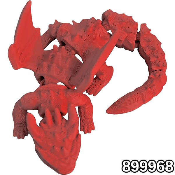COLECIONÁVEL DRAGÃO 7CM VERMELHO LIENAMIYA IMPRESSO EM 3D 899968