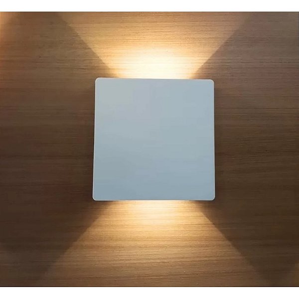 LUMINÁRIA BLUMENAU ARANDELA CLEAN LED QUADRADO 3W 3K BRANCO