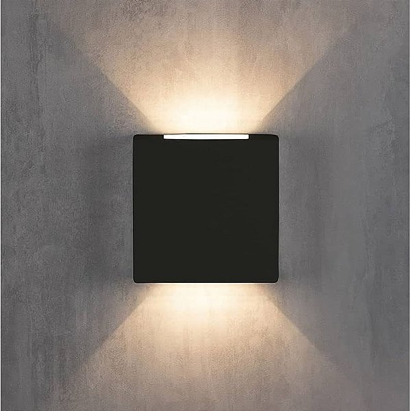 LUMINÁRIA BLUMENAU CLEAN LED QUADRADO 3W 3K PRETO