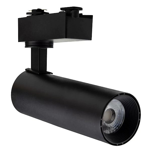 LUMINÁRIA BLUMENAU SPOT PARA TRILHO 15W PRETO 3000K