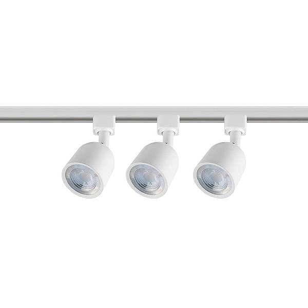 LUMINÁRIA BLUMENAU TRILHO 3SPOTS LED 15W BR 3000K