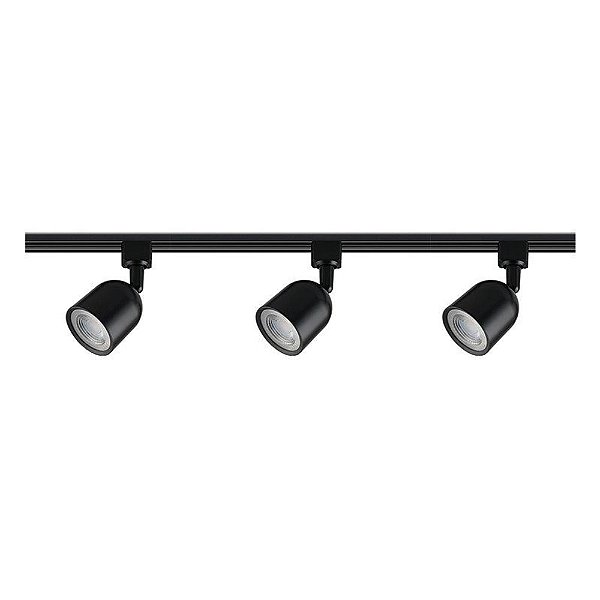 LUMINÁRIA BLUMENAU TRILHO 3SPOTS LED 15W PT 3000K