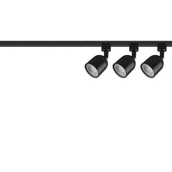LUMINÁRIA BLUMENAU TRILHO 3SPOTS LED 15W PT 6500K