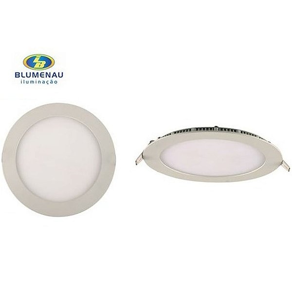PAINEL LED BLUMENAU BRANCO EMBUTIR 24W 6500K REDONDO BIVOLT