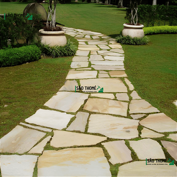Lajão Pedra São Tomé Amarelo  – Ideal para Jardins e Áreas Externas | Valor do m²
