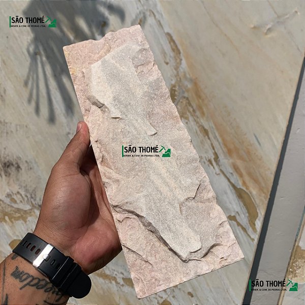 Pedra São Tomé Rock Face Rosa | Revestimento Natural | Valor do m²