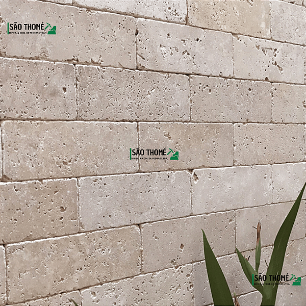 Revestimento Travertino Anticato Brick Importado | Valor do m² | Comprar