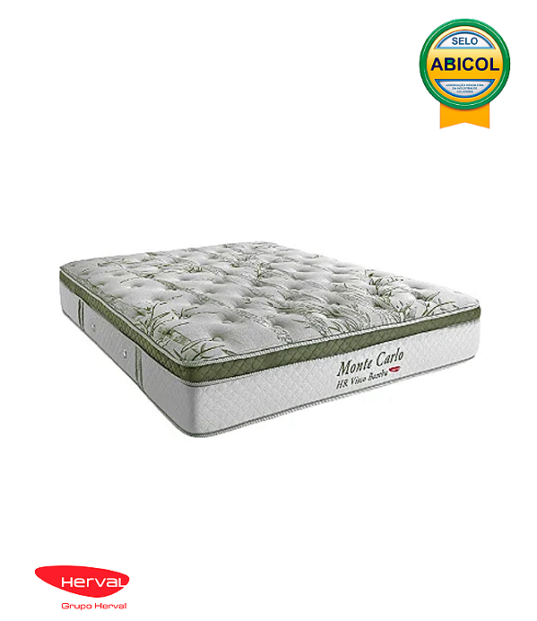 COLCHÃO HERVAL MONTE CARLO BAMBOO MOLAS ENSACADAS