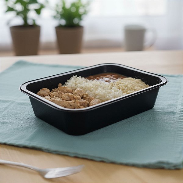 Caseirinho Frango: Frango Grelhado com Arroz Branco, Feijão Carioca e Farofa de Cebola | 300g