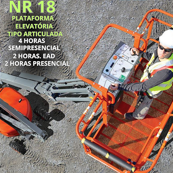 NR 18 - Operador de Plataforma Elevatória Tipo Articulada - PEMT (4 H. Semipresencial)