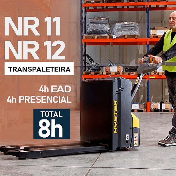 NR 11 - NR 12 - Operador de Transpaleteira (8 H. Semipresencial)