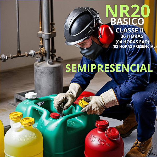 NR 20 - Segurança no Trabalho com Inflamáveis e Combustíveis - Classe II (6 H. Semipresencial) - Intermediário
