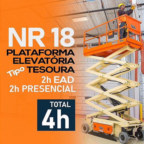 NR-18 - Operador de PEMT - Plataforma Elevatória Tipo Tesoura (4 H. SemiPresencial)