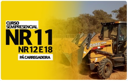 NR 11 - NR 12 - NR 18 Operador de Pá Carregadeira (20 H. Semipresencial) - Formação e Reciclagem