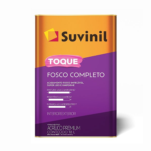 Tinta Acrílica Toque Fosco Completo Interno e Externo 18L Suvinil