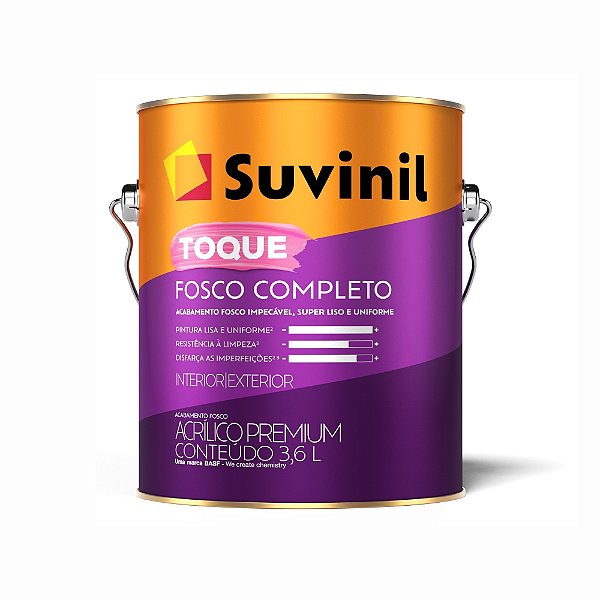 Tinta Acrílica Toque Fosco Completo Interno e Externo 3,6L Suvinil