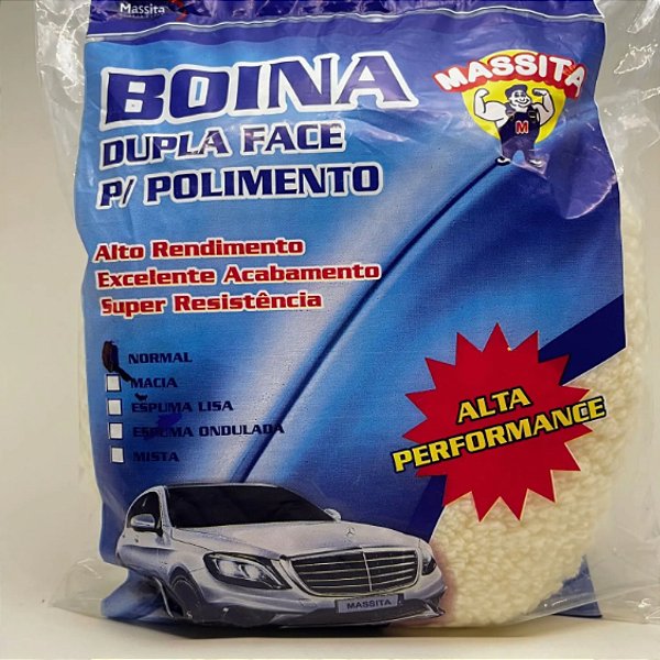 Boina Dupla Face Normal Branca Massita