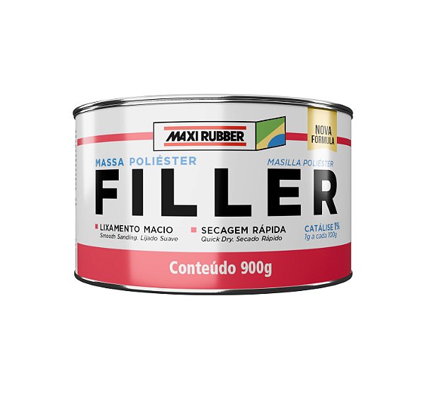 Massa Poliéster Filler 900g Maxi Rubber